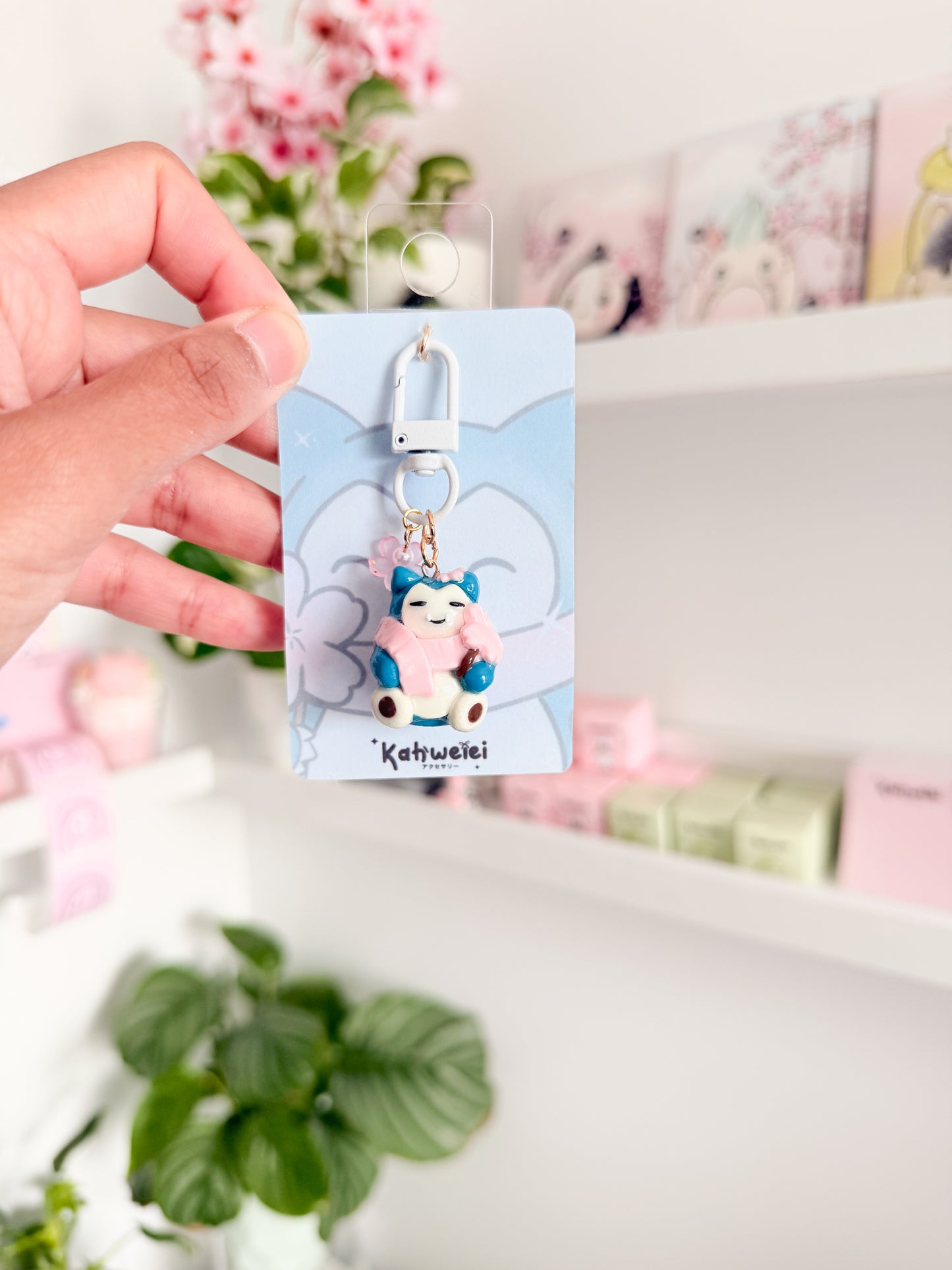 Snorlax clay keycharm