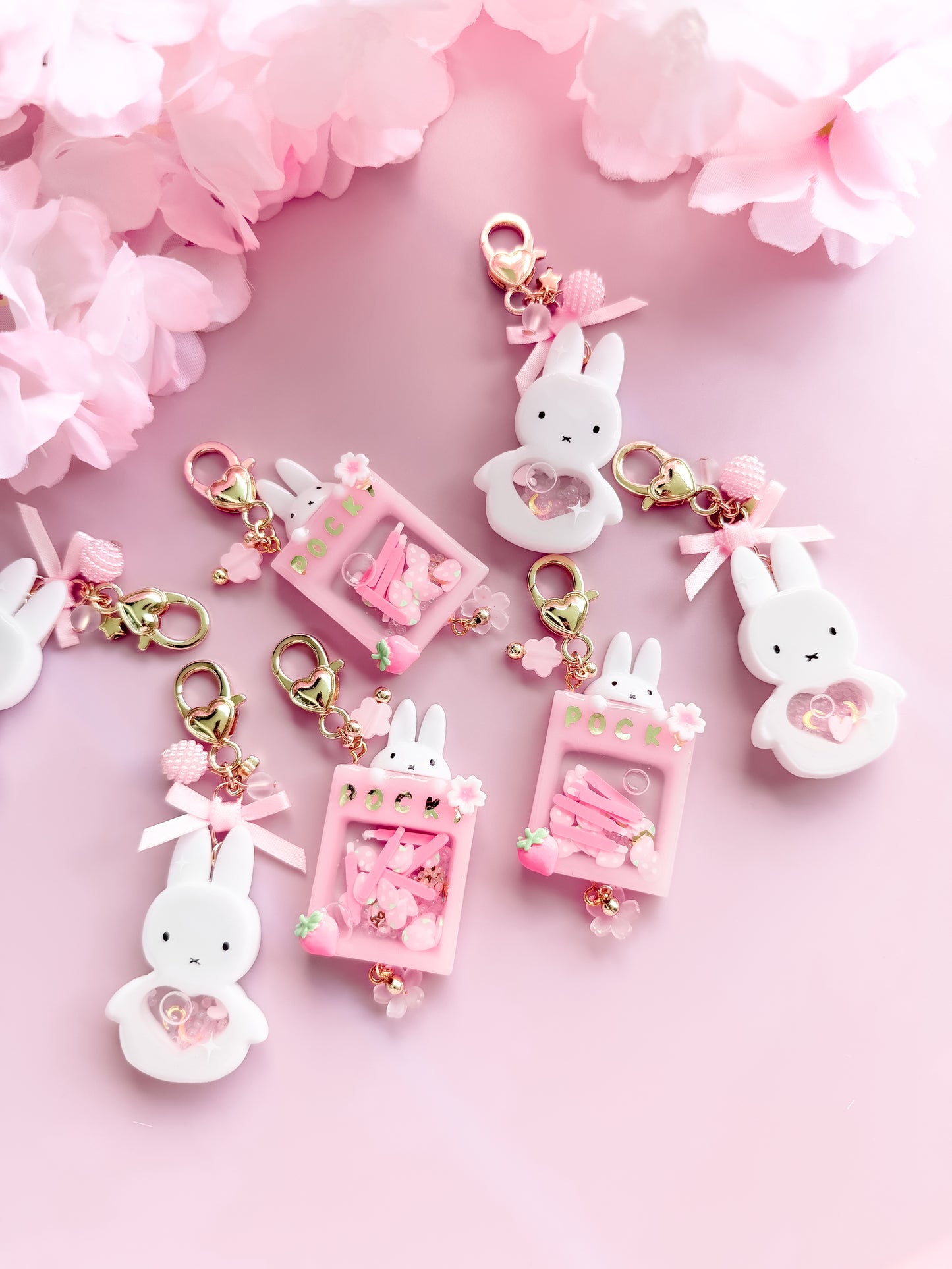 Love Miffy shaker resin keyring