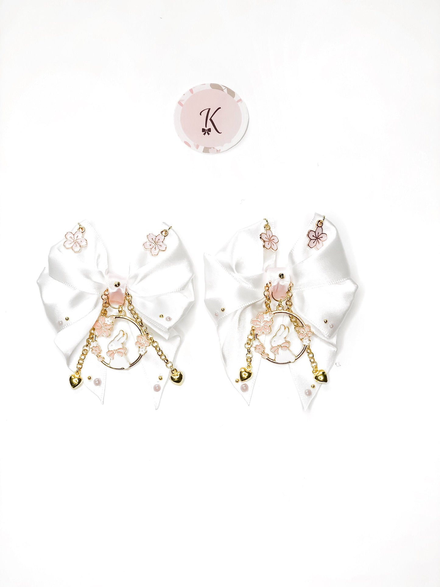 Sakura bunny white clip ins