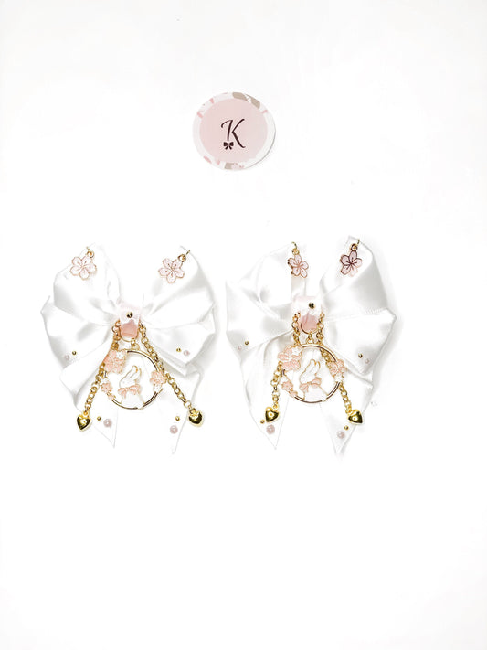 Sakura bunny white clip ins