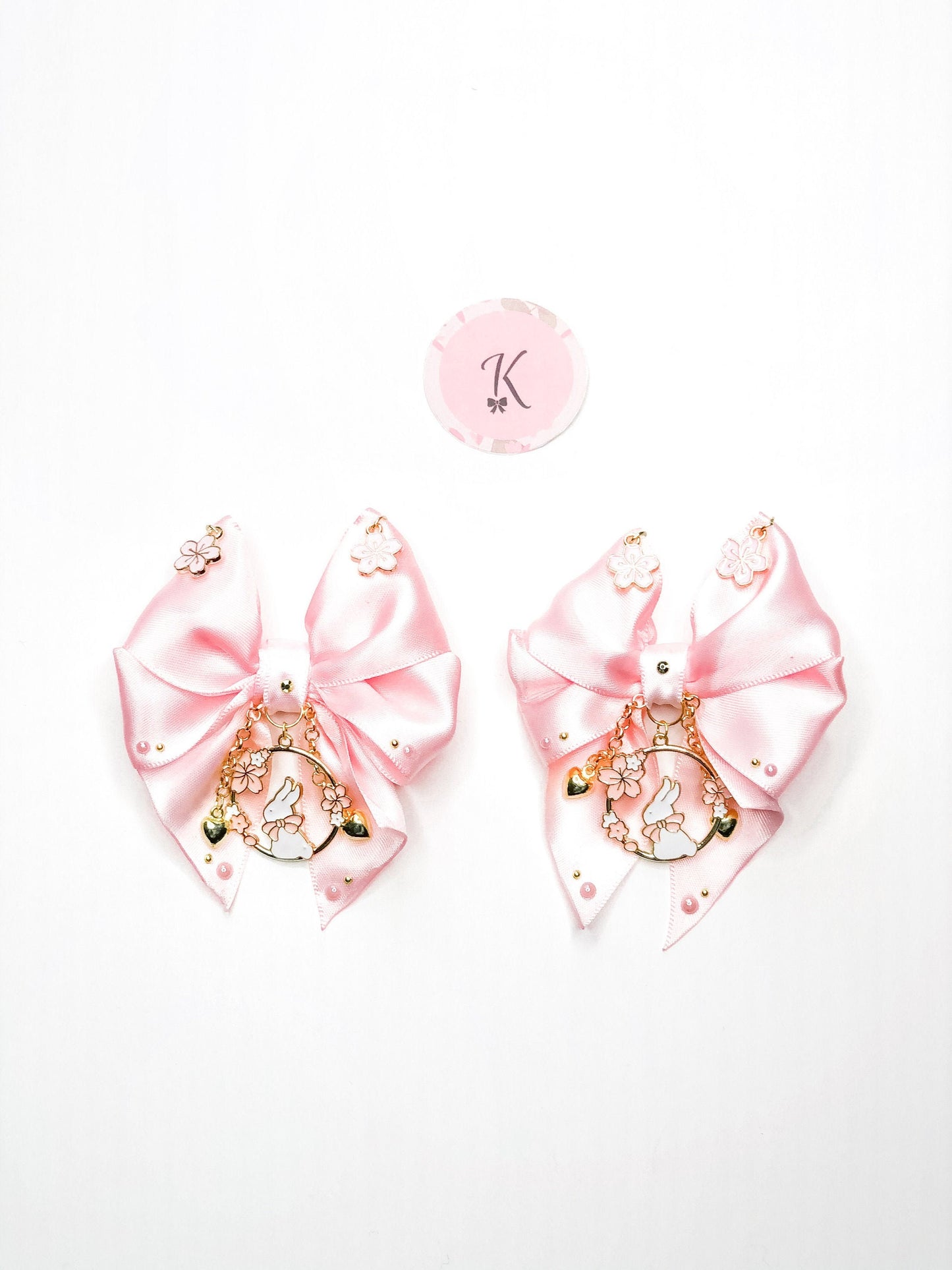Sakura bunny pink clip ins