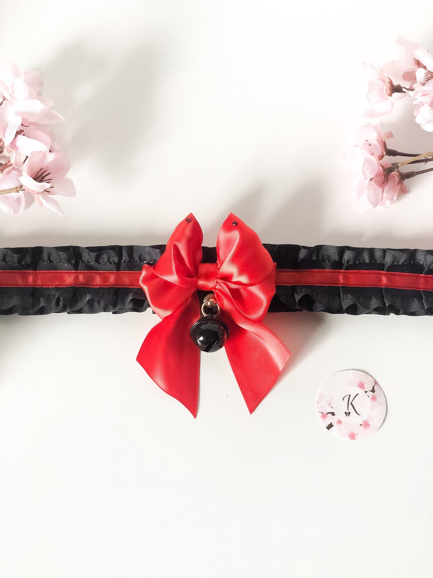 Red ruffles - 38mm collar
