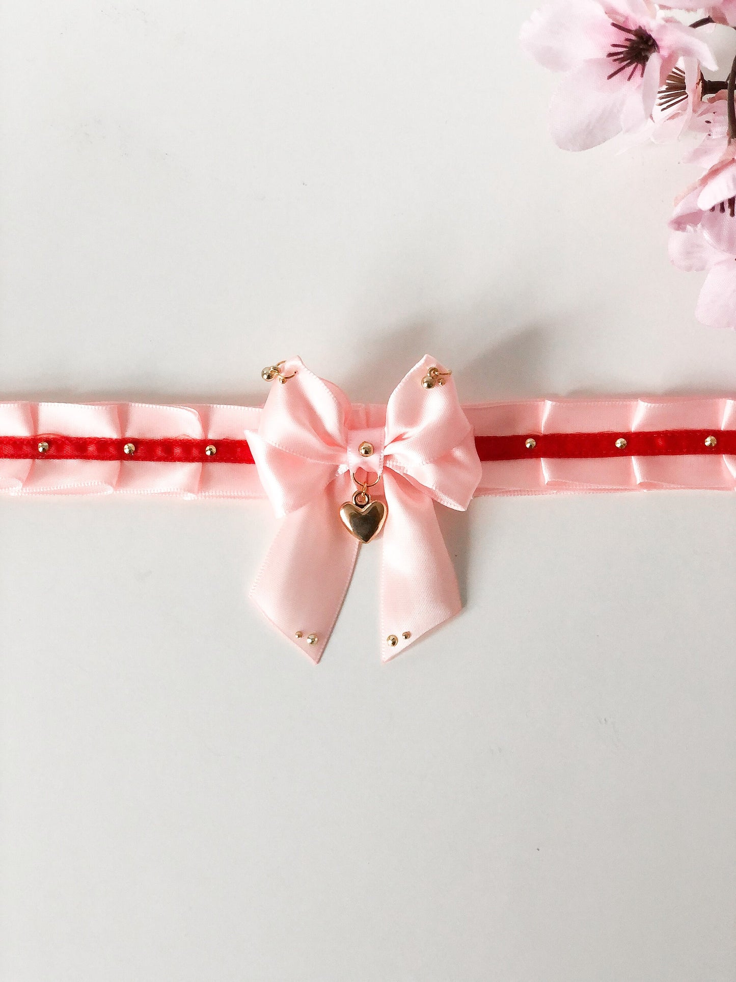 Sweet Love - Classic K collar - Pink & Red
