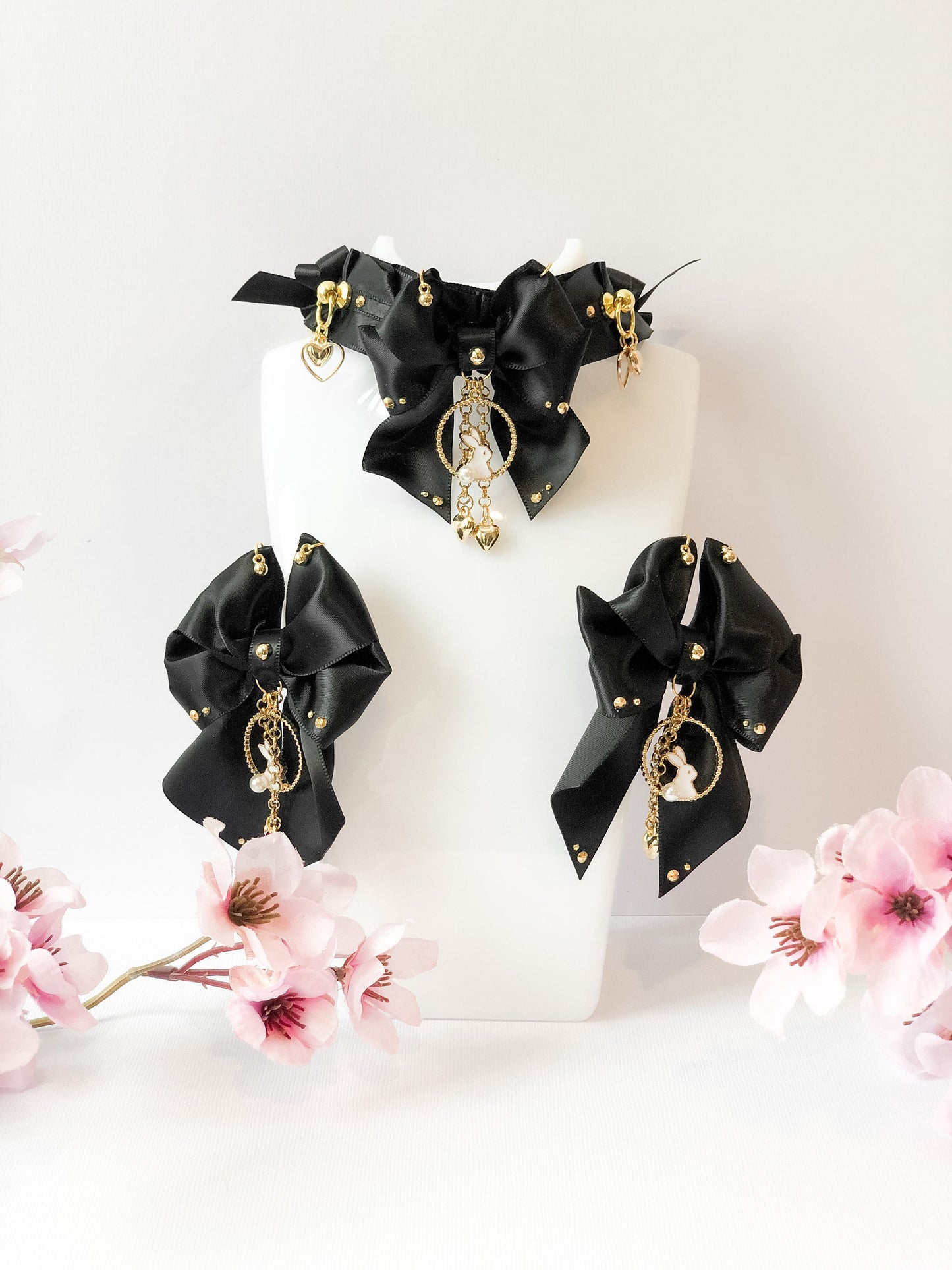 Black pearl bunny clip ins