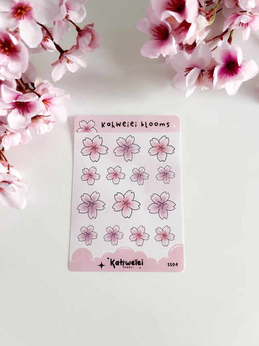 Kahweiei blooms sticker sheet