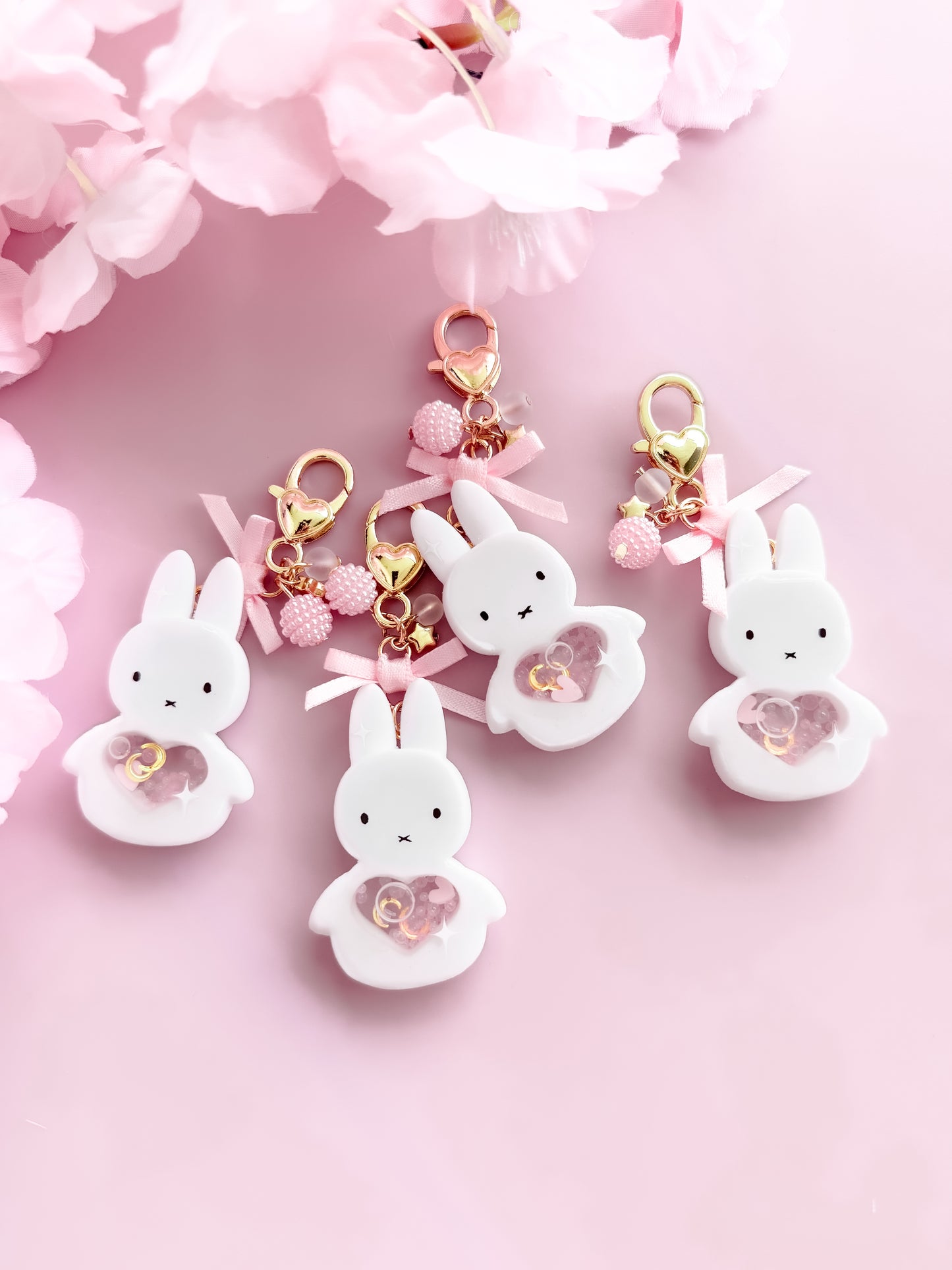 Love Miffy shaker resin keyring