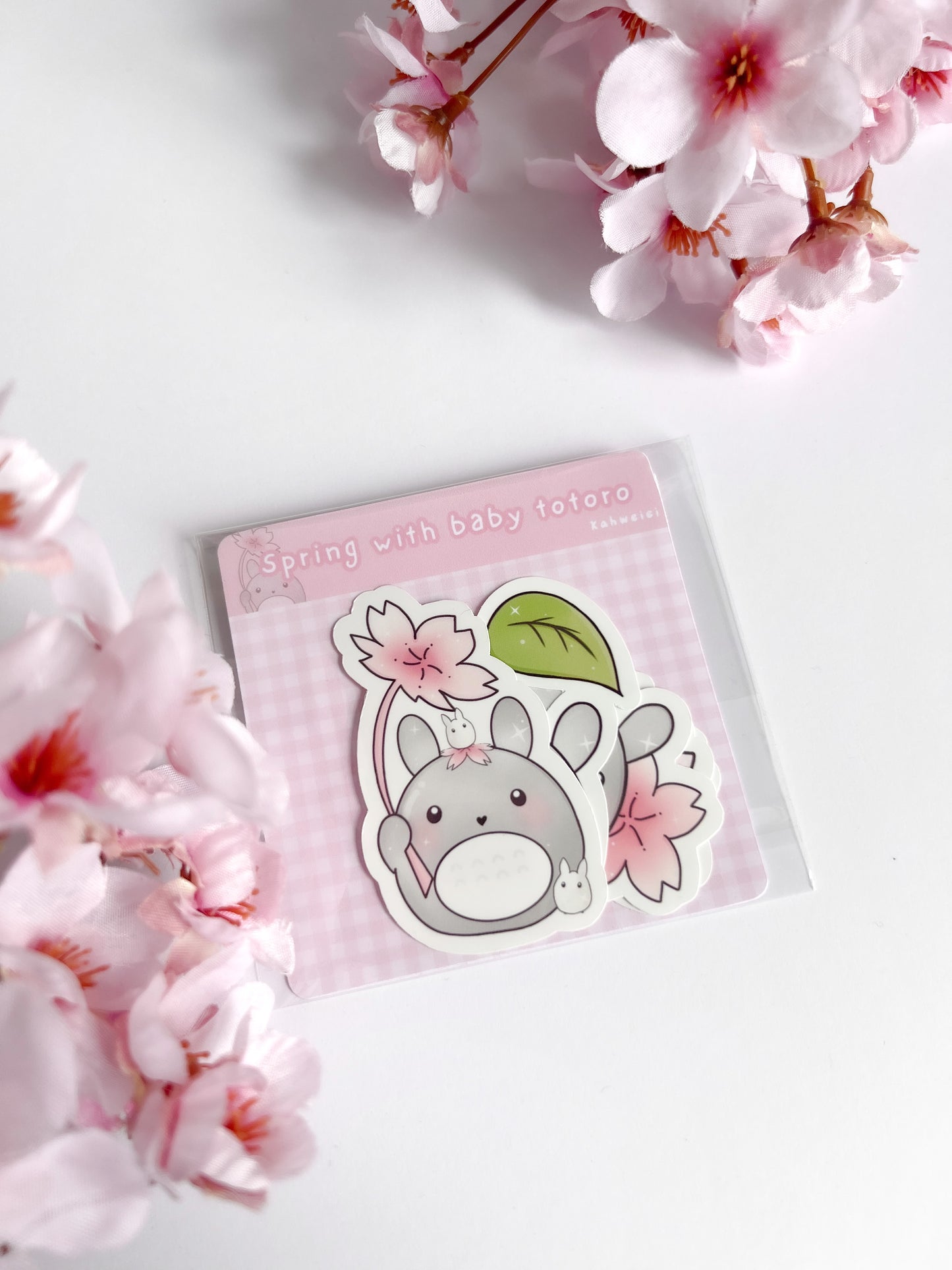 Spring with baby Totoro sticker pack