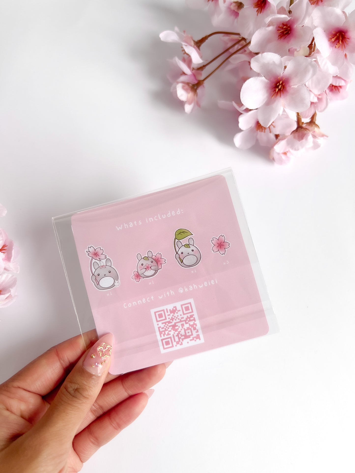 Spring with baby Totoro sticker pack