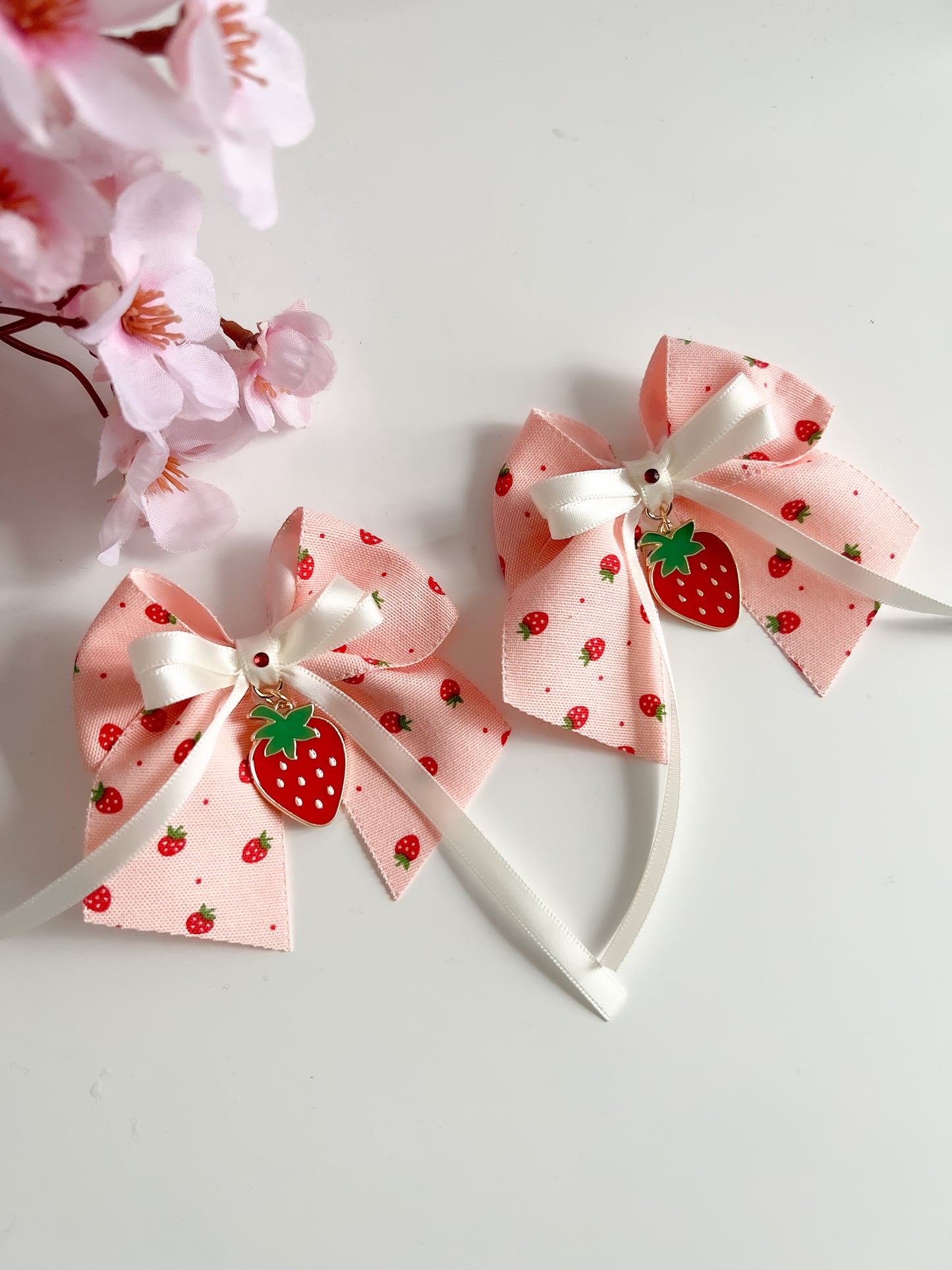 Strawberries & Cream matching clip ins