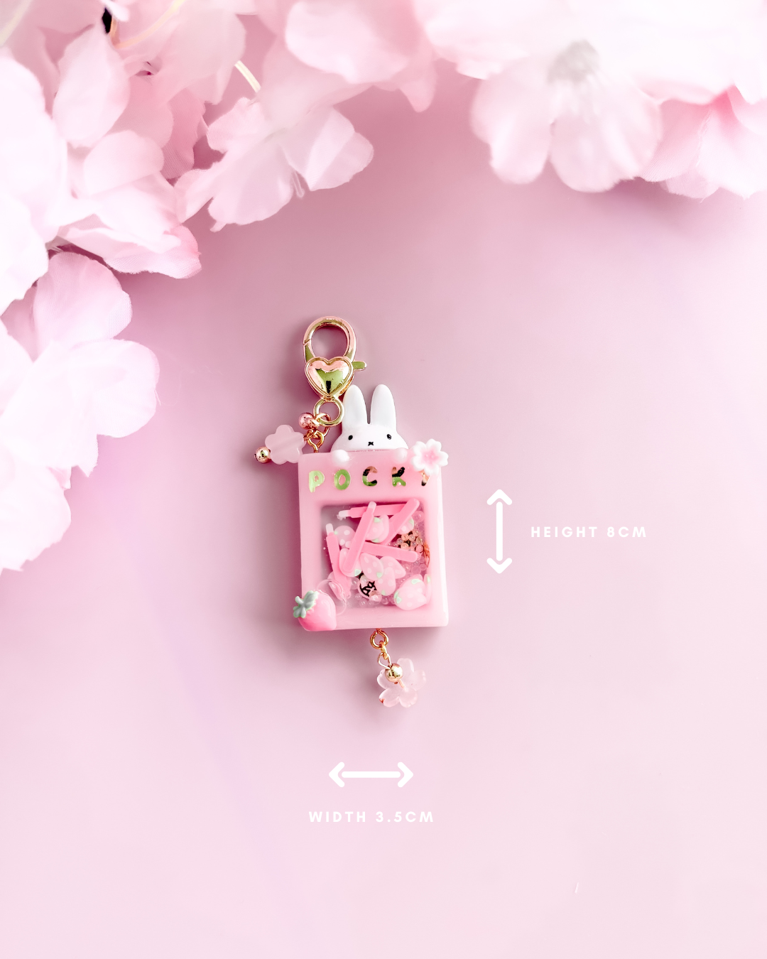 Miffy Pocky shaker resin keyring