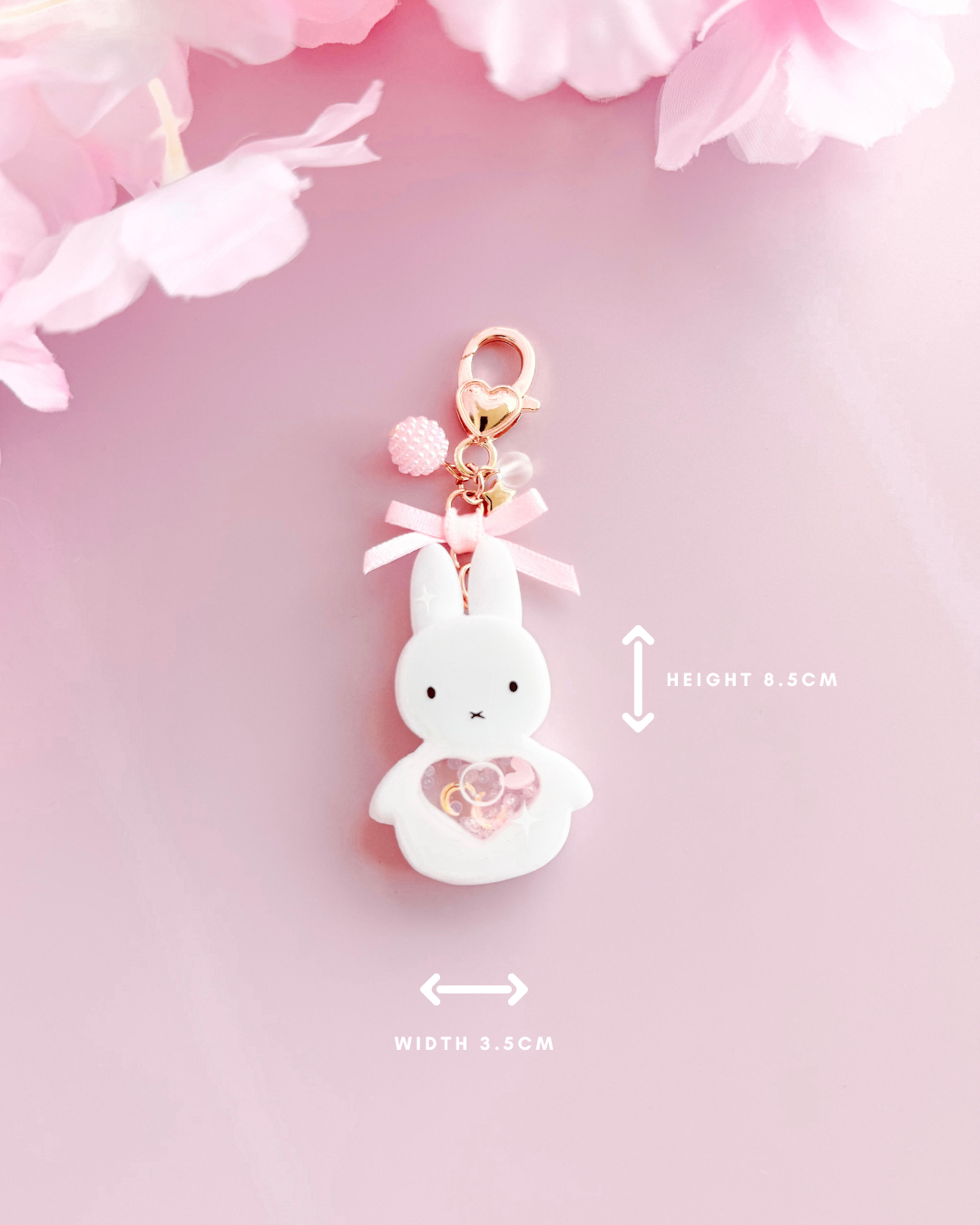 Love Miffy shaker resin keyring