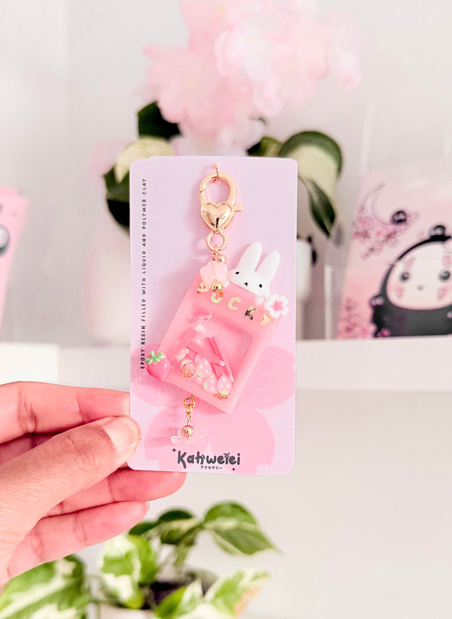 Miffy Pocky shaker resin keyring